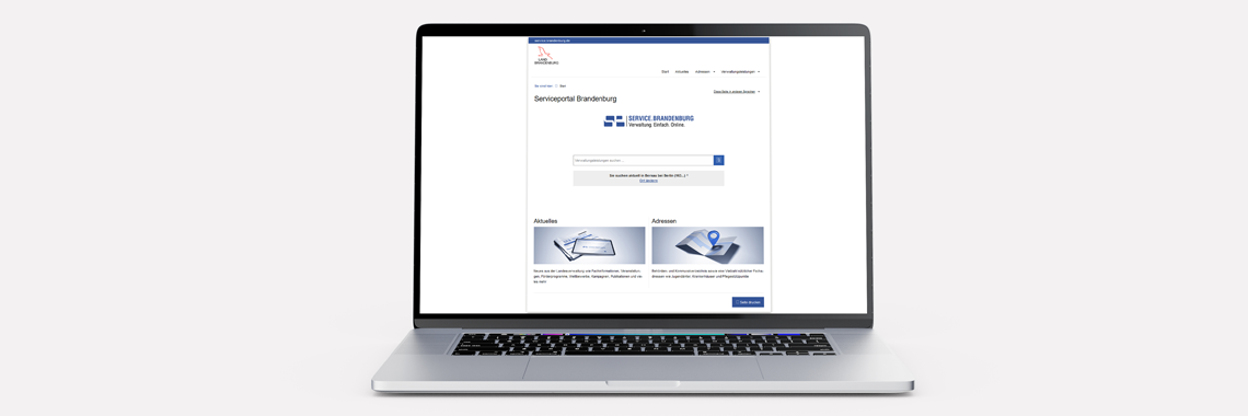 Hier öffnet sich ein neues Fenster mit dem Serviceportal Brandenburgs